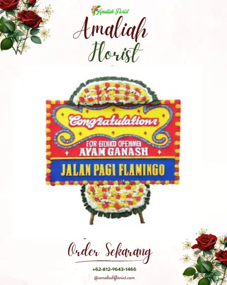 Sewa Papan Bunga Air Santok